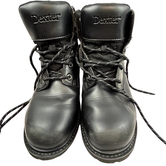 Dexter Work Boots Size 9.5W Black Steel Toe lace up Ankle - Picture 1 of 16
